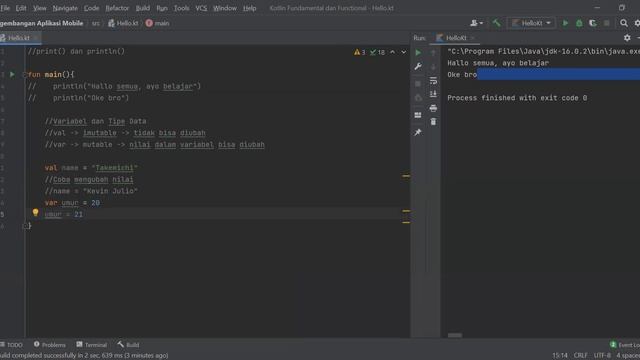 Belajar Kotlin - Variabel dan Tipe Data смотреть онлайн