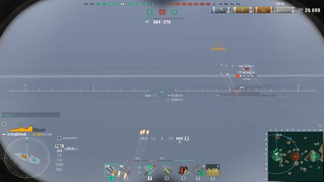 Крейсер Будённый. Морской бой- 3.Игра World Of Warships