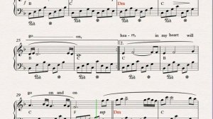 My Heart Will Go On|from Titanic|Lyrics|tutorialСАМАЯ ИЗВЕСТНАЯ МЕЛОДИЯ|Ноты|Слова|Famous piano son