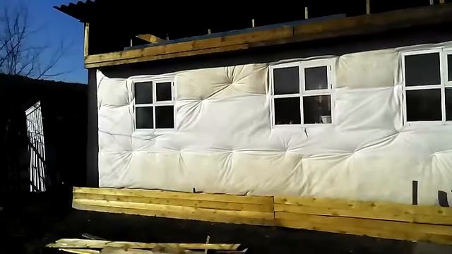 Утепление дома из бруса. Второй день.2 смотреть онлайн