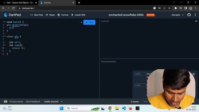 Classes and objects in dart | Dart Class, Objects, Instance and reference Variable example. Dart