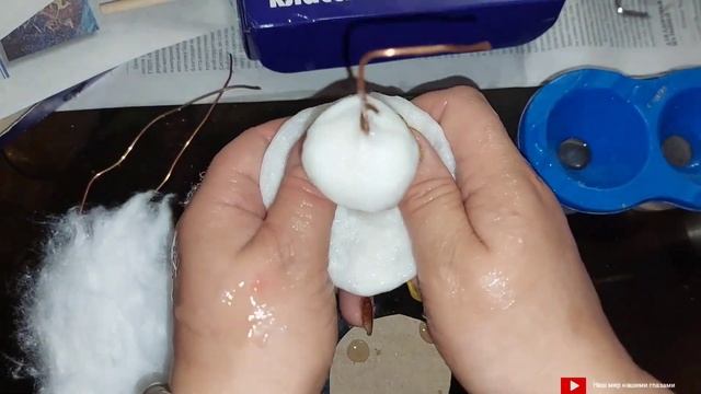 Легко и просто сделать ёлочные игрушки из ваты Гриб смотреть онлайн
