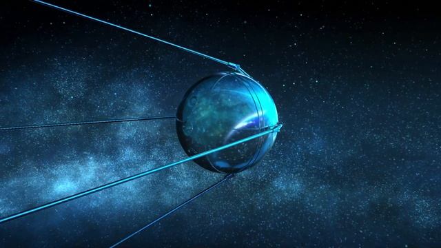 Футаж с искусственным спутником земли (ИСЗ)