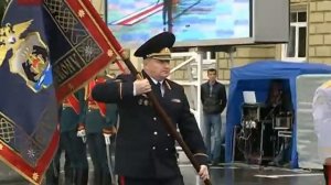 На центральной площади Великого Новгорода прошла церемония вручения знамени УМВД