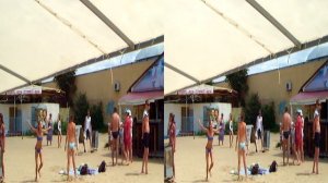 3д видео для 3д очков Samsung, LG, анаглиф: Отдых на пляже. Анапа. Центральный пляж (песчаный).