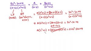 Partial Fractions - Denominator with quadratic factors | SHS 1 ELECTIVE MATH