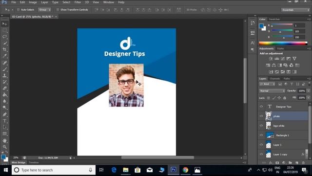 Creative ID Card Design in Photoshop CS6 I മലയാളം смотреть онлайн
