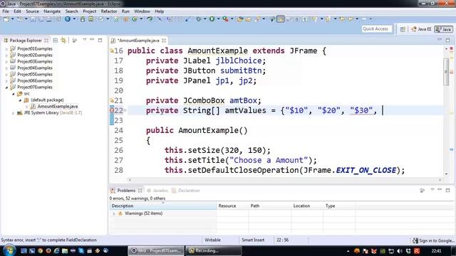Java Tutorial - 38 - Java Swing Basics - ComboBox смотреть онлайн