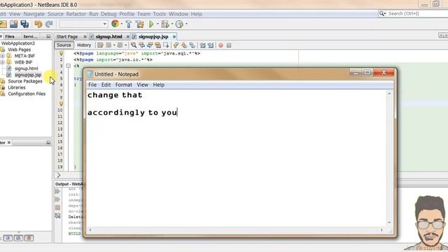 NETBEANS HTML & JSP SIGNUP PAGE | WEB PROJECTS | ORACLE DATABASE