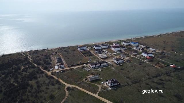 Участки и дома в кооп. Союз 2004 возле моря, Заозерное, пригород Евпатории с высоты птичьего полета