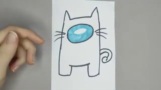 Как нарисовать Амонг Ас котика ??||Рисуем с Таней ? смотреть онлайн