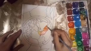 Как нарисовать витражный рисунок/ Урок по рисованию 5 класс /Витраж