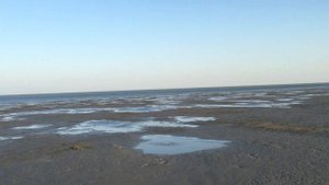 Берег Каспийского моря около деревни Жанбай