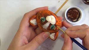 ТОНИРОВКА КОШКИ ♥ ПОЛИМЕРНАЯ ГЛИНА ♥ МАСТЕР КЛАСС АННА ОСЬКИНА