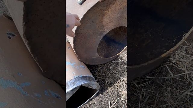 Мощная Банная печь из 630 трубы своими руками! часть 1