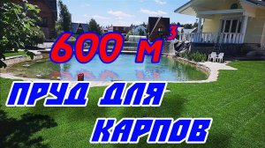 Пруд для карпов Кои. Объем 600 м3