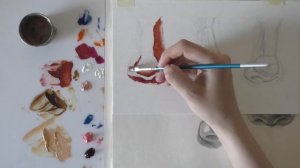 Рисуем нос в карандаше и маслом