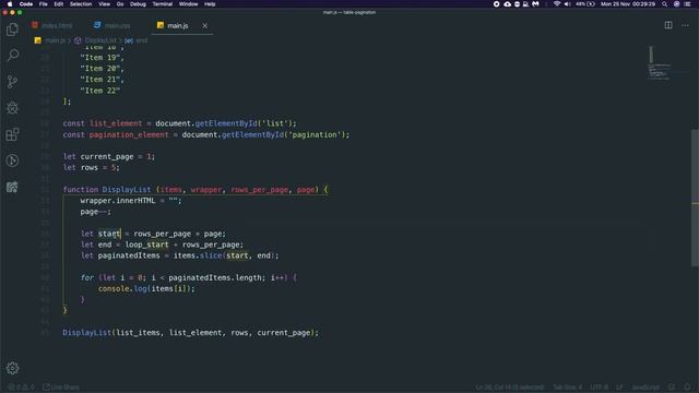 Pagination in JavaScript