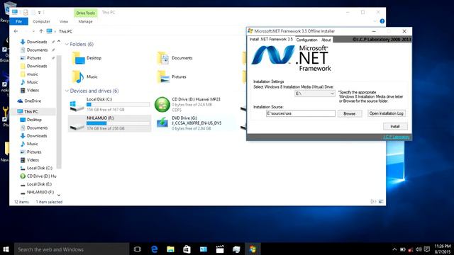 Microsoft NET Framework 3.5 offline  windows 10