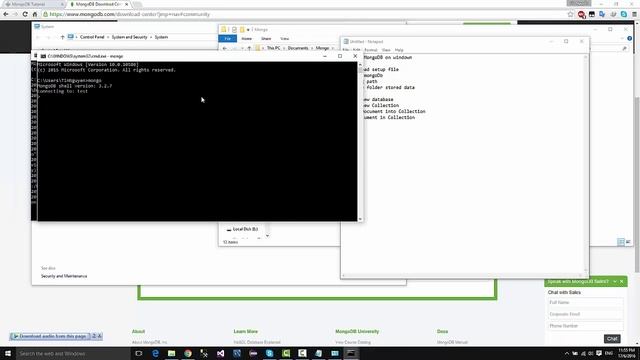 Install mongoDB on windown 10 смотреть онлайн