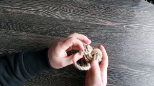 Узел Кулак обезьяны лёгкий способ вязания.