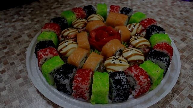 Суши-Торт. Торт из роллов. Подарок.
