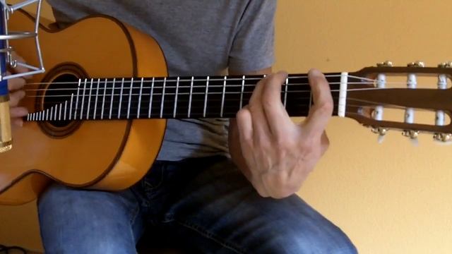 Jazz improvisation over II-V-Chords with an acoustic nylon string guitar смотреть онлайн