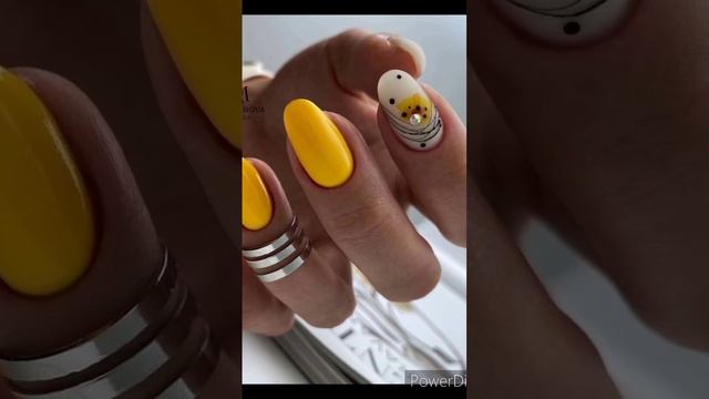 Идеи маникюра  в жёлтом цвете #nail