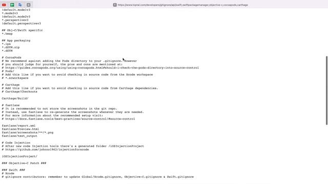 Создаем и добавляем Gitignore для Swift, Xcode, iOS смотреть онлайн