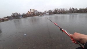 Белое озеро.Рыбалка под майским снегом.