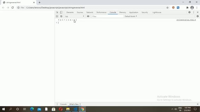 javaScript string reverse смотреть онлайн