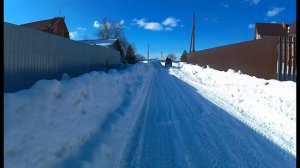 Испытания снегоотвала для квадроцикла. Продолжение.