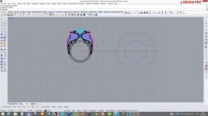 j-DESIGN.PRO - Изменение размера кольца с сохранением толщин и размеров вставок в Rhinoceros