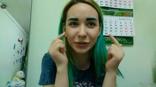 ПОКРАСИЛА БРОВИ В ЗЕЛЕНЫЙ! Как сделать ЦВЕТНЫЕ БРОВИ смотреть онлайн