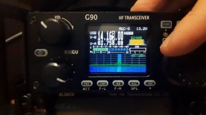 SDR трансивер Xiegu G90 слушаем 20 метров днем