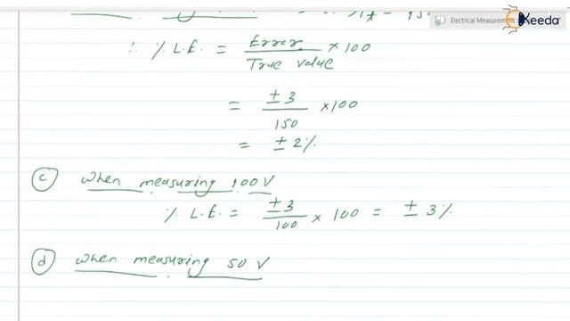 Numerical on Accuracy | Error Analysis | GATE Electrical and Electronics Measurement