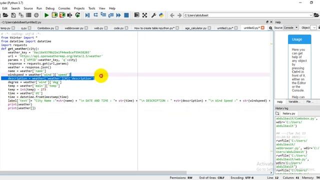 HOW TO MAKE WEATHER APPLICATION IN PYTHON смотреть онлайн