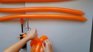 Тыква из шаров. Мастер класс. Как сделать. Balloon pumpkin. Balloons. DIY. Hand made. How make