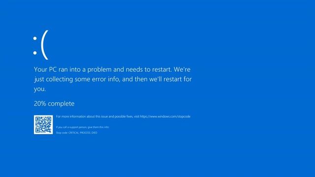 Blue screen of death window10 (fake) for 10 hours смотреть онлайн
