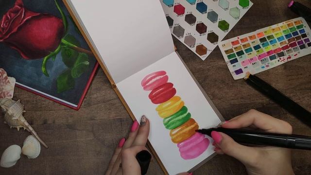 Как рисовать десерт маркерами. Подробный урок рисования маркерами