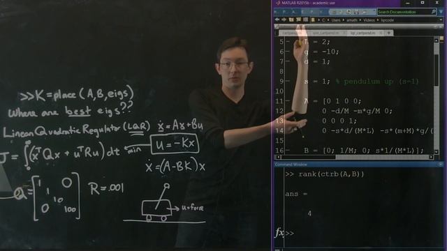 Linear Quadratic Regulator (LQR) Control for the Inverted Pendulum on a Cart [Control Bootcamp] смотреть онлайн
