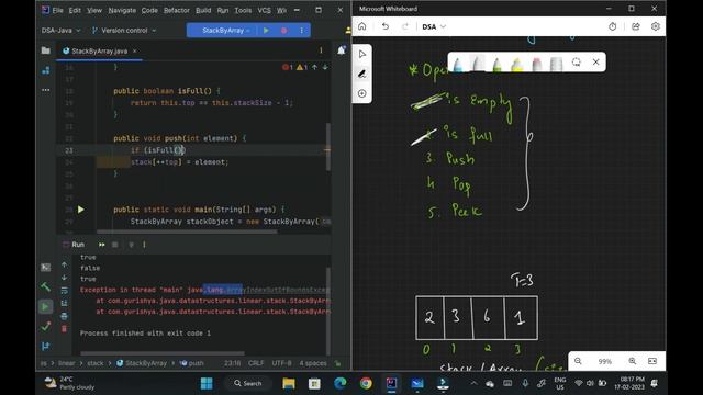 Stack using Array | Java Code