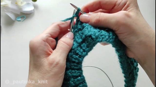 Шикарная Шапка Спицами. Мастер-класс #шапкадляженщин #_pautinka_knit #шапка #мквязание #узорыспицам