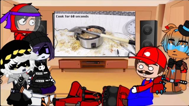 Fandoms react to HowToBasic! (Includes Murder Drones, Mario, FNAF, Among Us, And TF2 Pyro!)