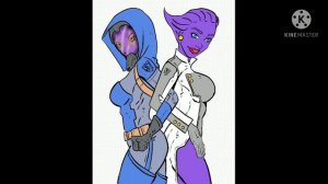 Mass Effect FANART by @rickkblanc Tali and Tiara