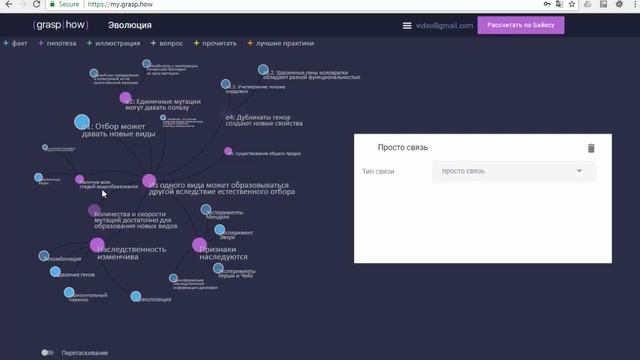 Пример построения байесовской сети для теории эволюции смотреть онлайн
