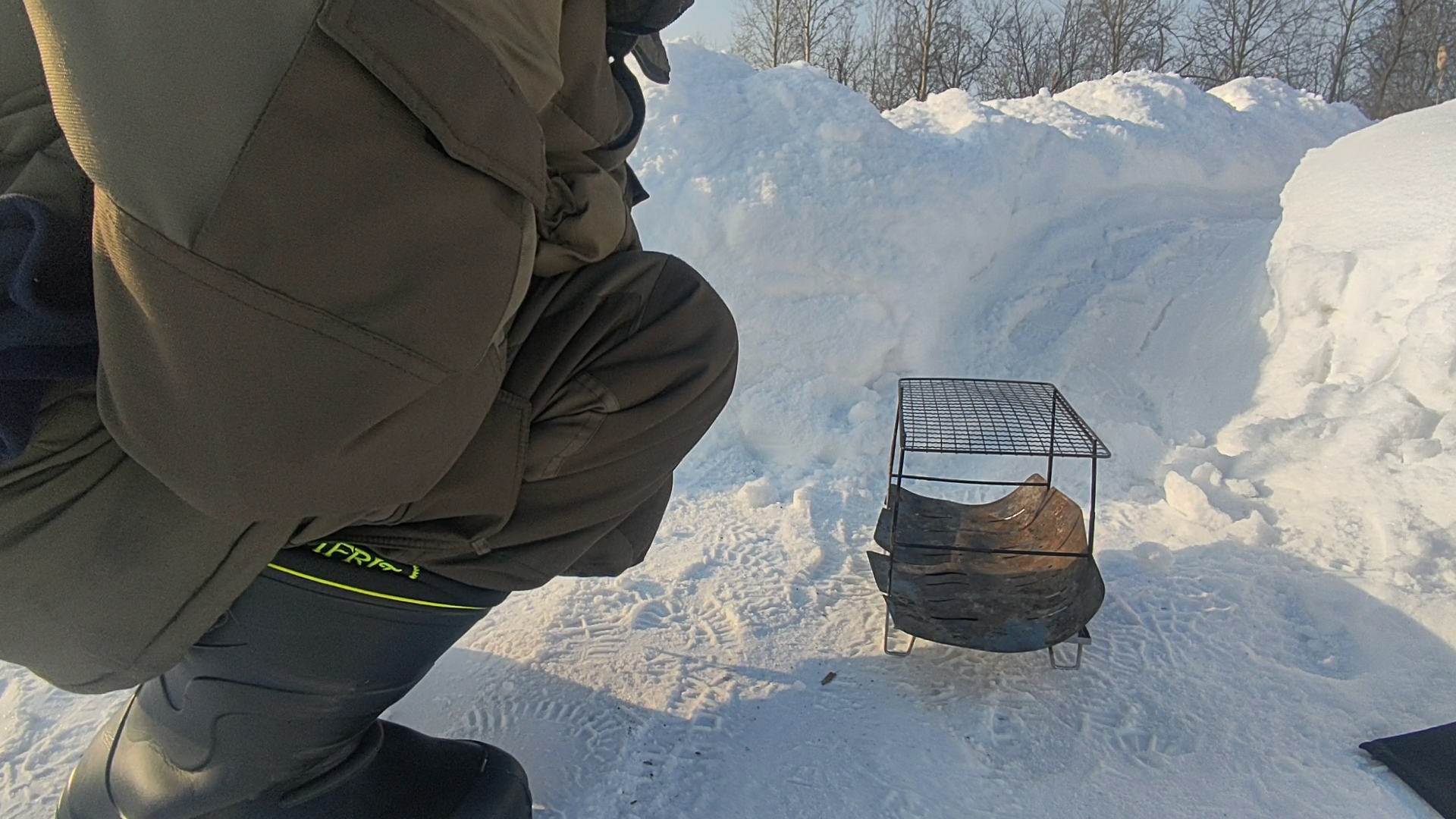 Костер на снегу где угодно или Складной камин 300 грамм - часть 1 из 2