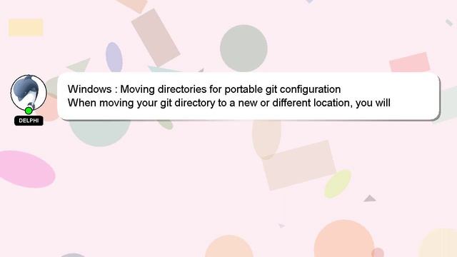 Windows : Moving directories for portable git configuration смотреть онлайн