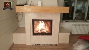 Как переделать камин из кирпича в доме и облицевать его красивым мрамором - дровяной камин под ключ
