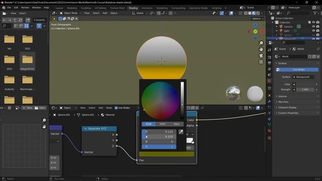 Blender 3.3: Creating a rainbow shader (*FULL COURSE IN DESCRIPTION*)